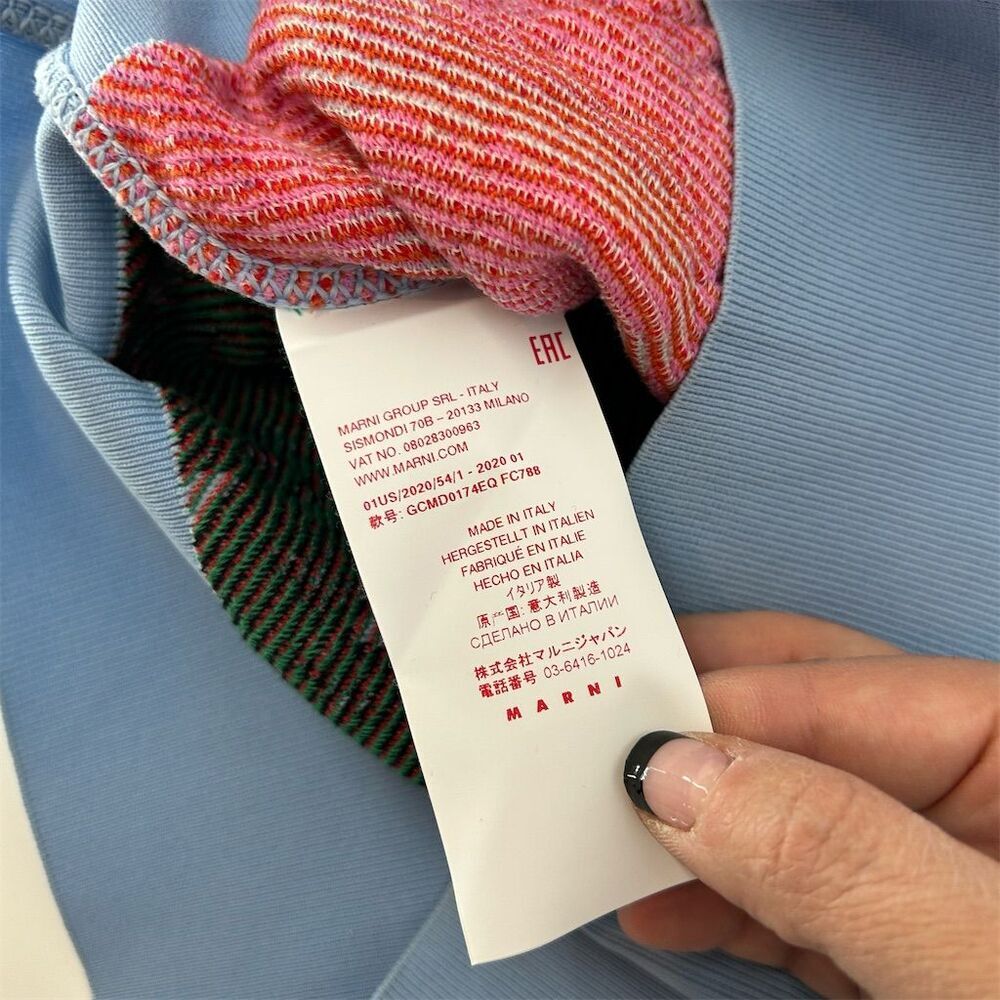 Marni jacquard knit top, Multicolor Geometric Knit Top Short Sleeve 44 / 8 / M - Picture 13 of 15
